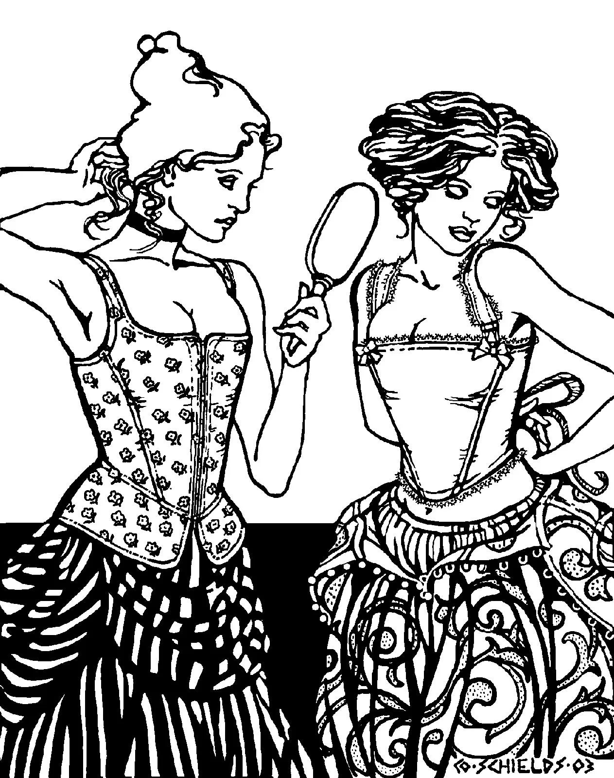 Folkwear - 267 M'Lady's Corset - PDF and Printed Pattern