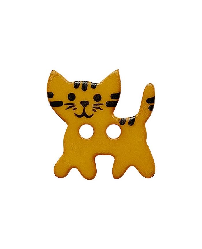 Children Cat Button - 15mm - Various Colors