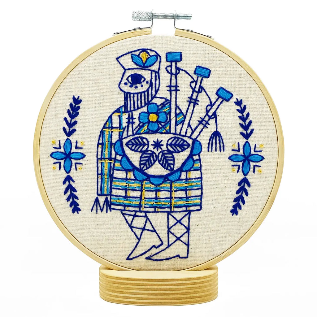 Hook, Line & Tinker - Embroidery Kit - Bagpiper Piping