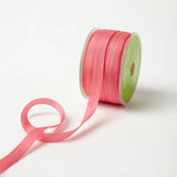 Hand-Dyed Silk Ribbon - 1/4" - Watermelon Pink