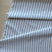 Deadstock - Woven Cotton Ticking Stripe - White & Blue