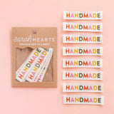 Sarah Hearts - Woven Sewing Label - Handmade
