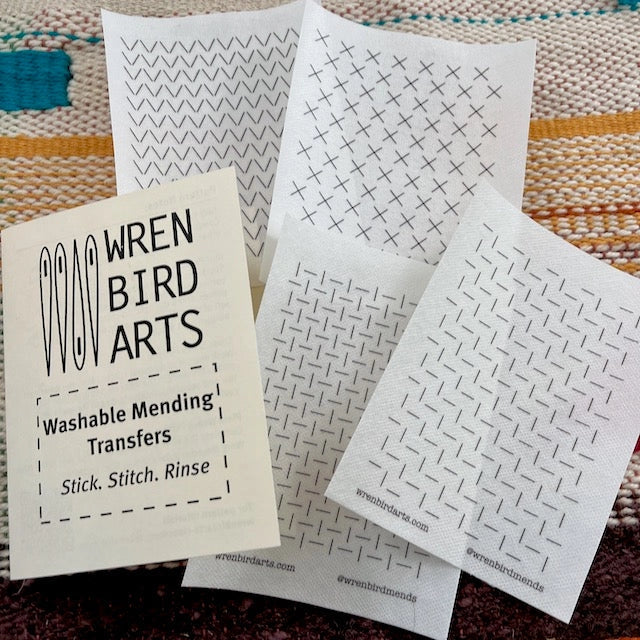 Wren Bird Arts - Washable Mending Transfers for Visible Mending - Various