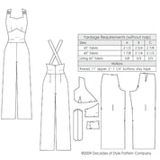 Decades of Style - #3008 1930s Sweetheart Overalls - PDF and Printed Pattern