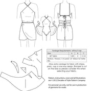 Decades of Style - #3013 1930s Beach Romper - PDF and Printed Pattern