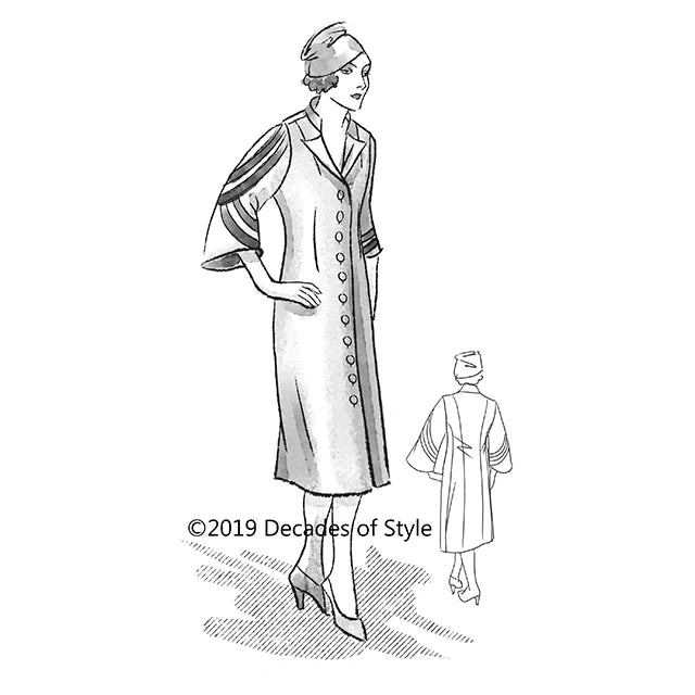 Decades of Style - #3016 1930s Miss L's Coat Dress - PDF and Printed Pattern