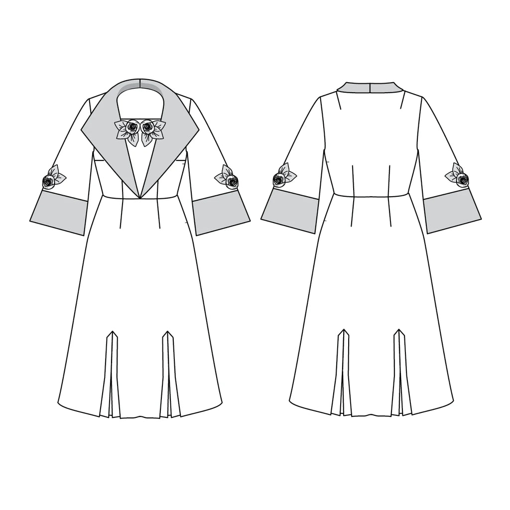 Decades of Style - #3017 1930s Corsage Dress - PDF and Printed Pattern