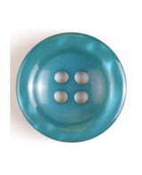Dill - Four Hole Button - 20mm - Teal