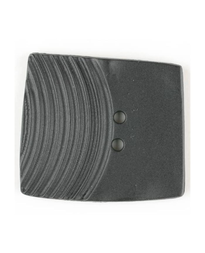Dill - Two Hole Square Button - 30mm - Black