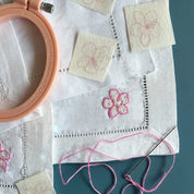 Cate Paper Co - Embroidery Kit - Cherry Blossom Napkins