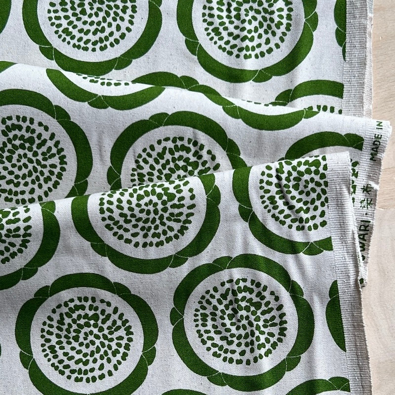 Asano - Cotton Oxford - Abstract Flowers - Green