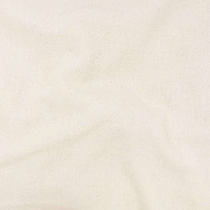 close up of off white, textured linen/rayon fabric
