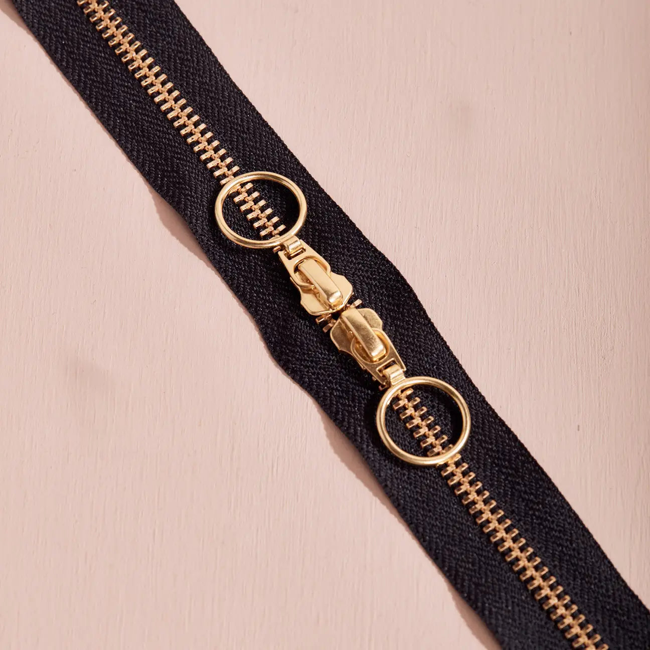 Atelier Brunette - Gold Double Zip Bag Zipper - 15.5 in/40 cm - Various Colors