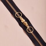 Atelier Brunette - Gold Double Zip Bag Zipper - 15.5 in/40 cm - Various Colors