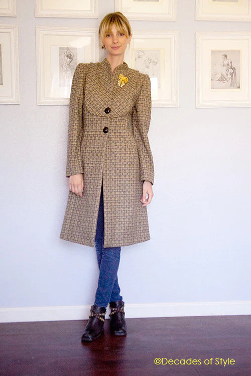 Decades of Style - #4009 1940s Claremont Coat - PDF and Printed Pattern