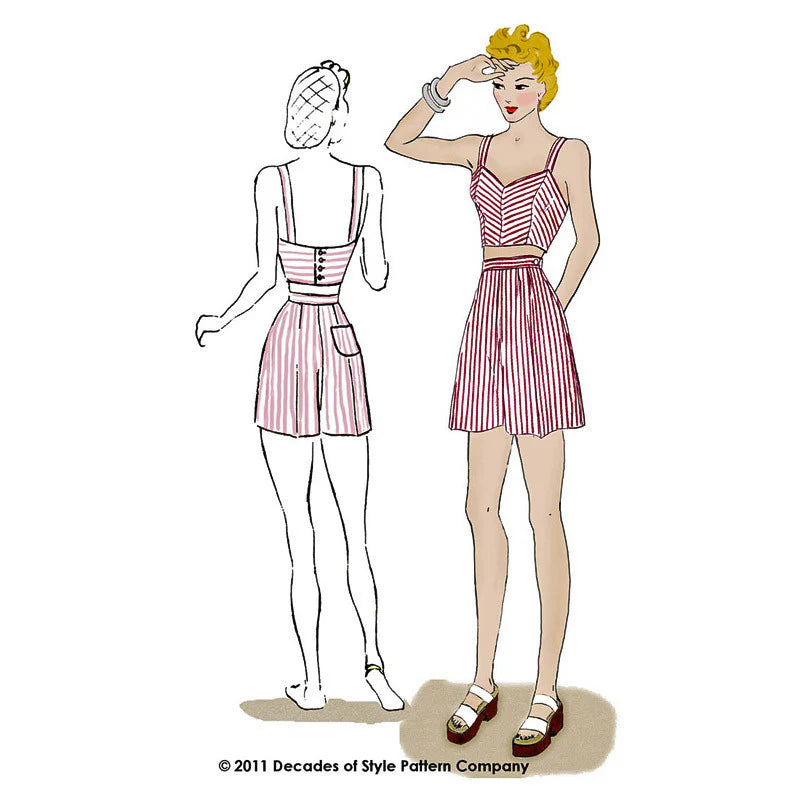 Decades of Style - #4010 1940s Boardwalk Duet - PDF and Printed Pattern