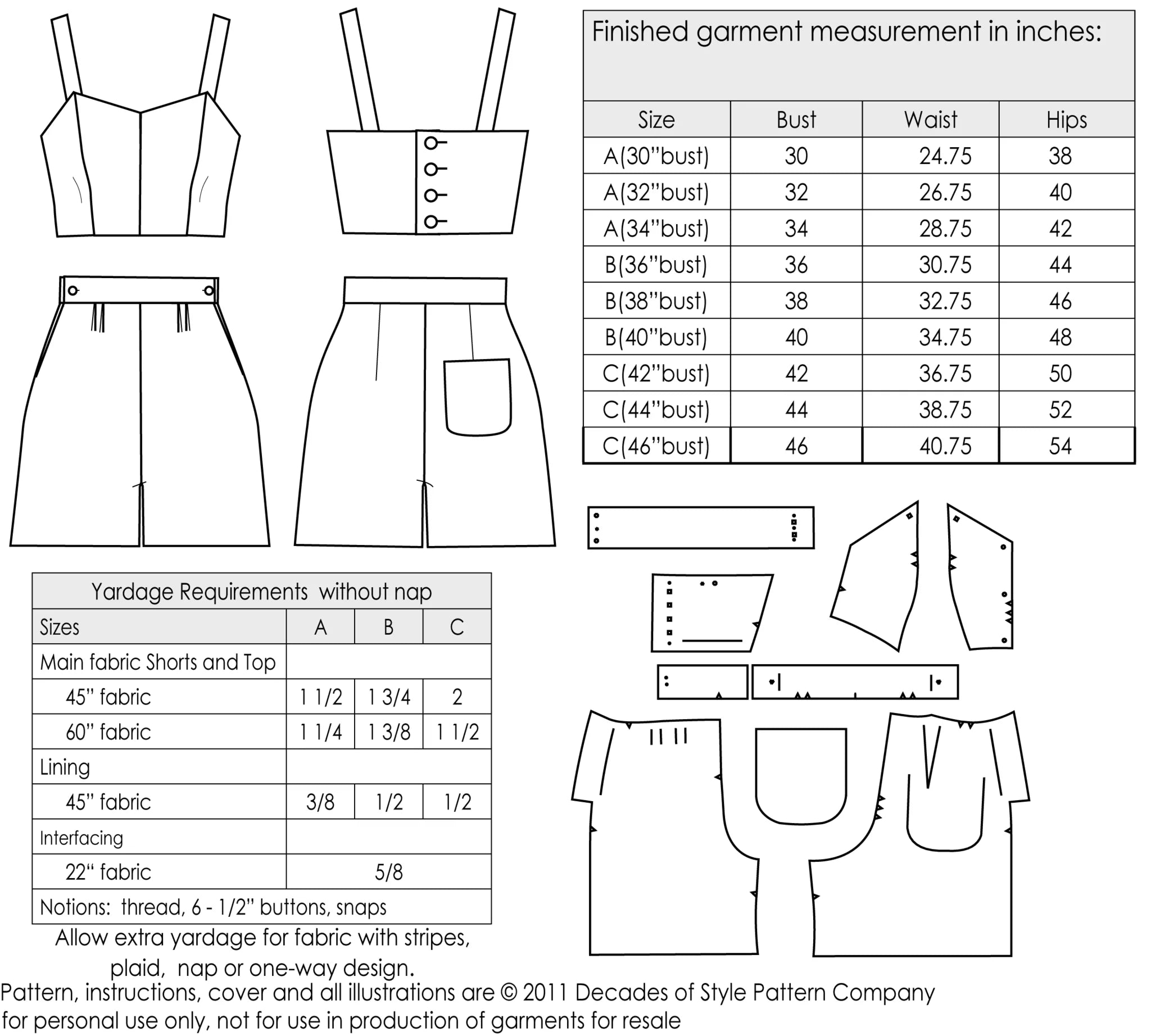 Decades of Style - #4010 1940s Boardwalk Duet - PDF and Printed Pattern