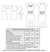 Decades of Style - #4013 1940s Dorothy Lara Dress - PDF and Printed Pattern