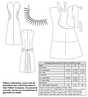 Decades of Style - #4014 1940s Belle Curve Dress - PDF and Printed Pattern