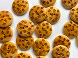 Textile Garden - Olive Wood Buttons - 20mm - Stars