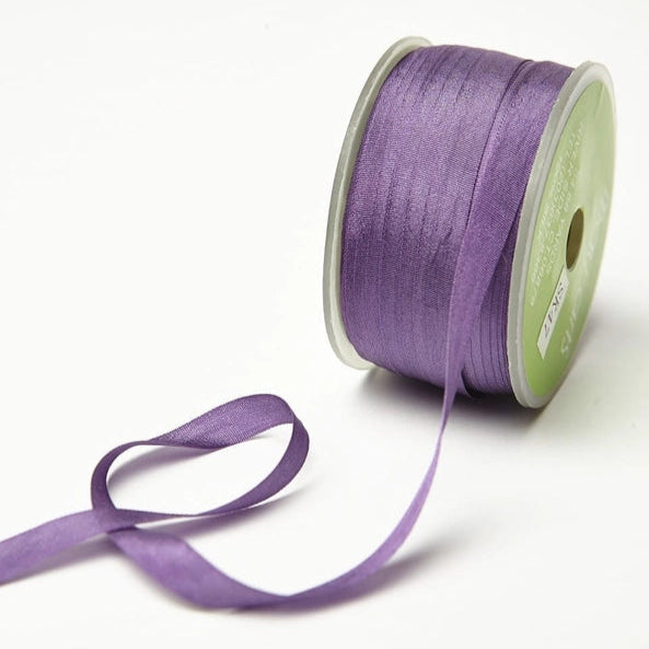 Hand-Dyed Silk Ribbon - 1/4" - Violet