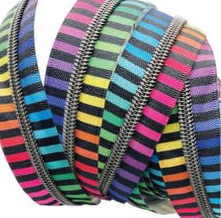 Sew Hungry - #5 Striped Zipper By the Yard - Various Colors