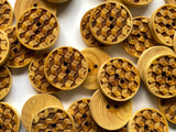 Textile Garden - Wooden Buttons - 20mm - Laser Cube