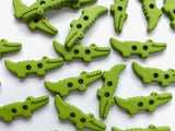 Textile Garden - Alligator Buttons - 25mm - Green
