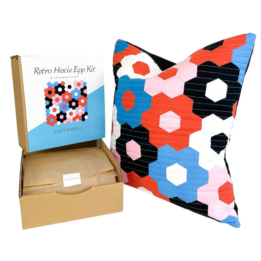 Lucy Engels - Retro Hexie EPP Quilted Pillow Craft Kit