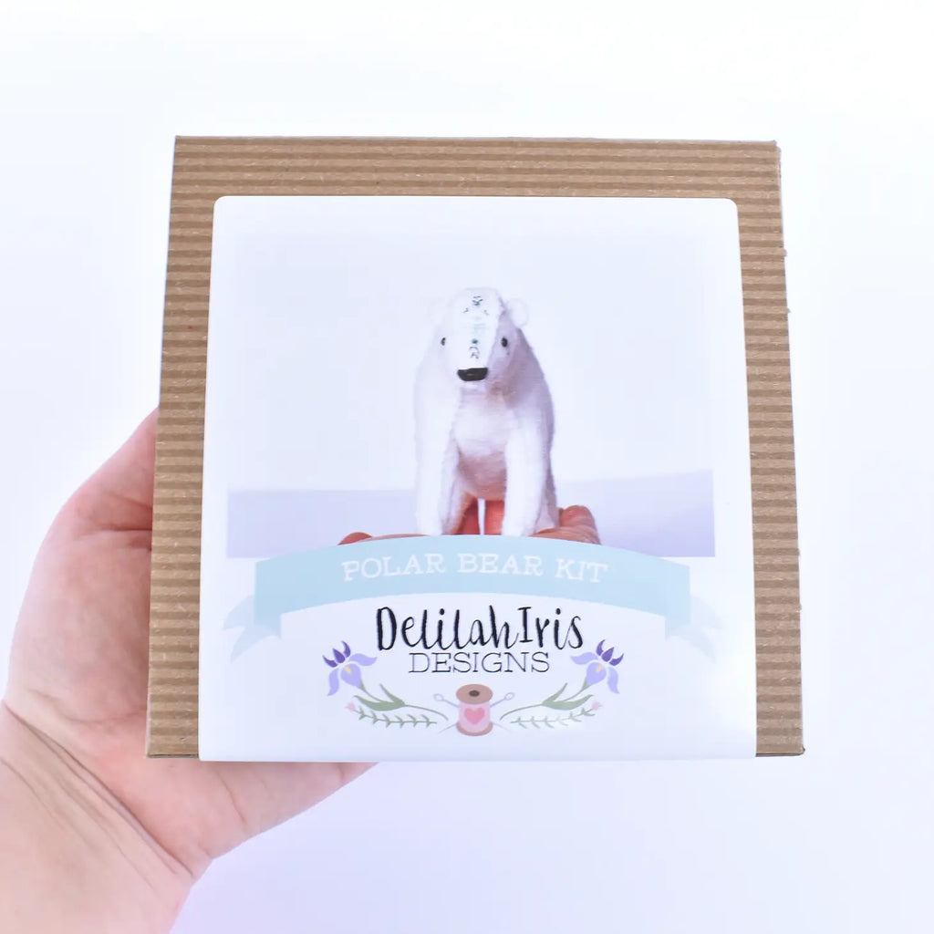 Delilah Iris Designs - Felt Polar Bear DIY Hand Sewing Kit
