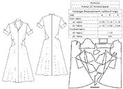 Decades of Style - #5002 1950s Diamond Dress - PDF and Printed Pattern