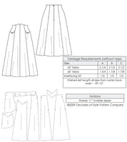 Decades of Style - #5004 1950s Gourmet Skirt - PDF and Printed Pattern