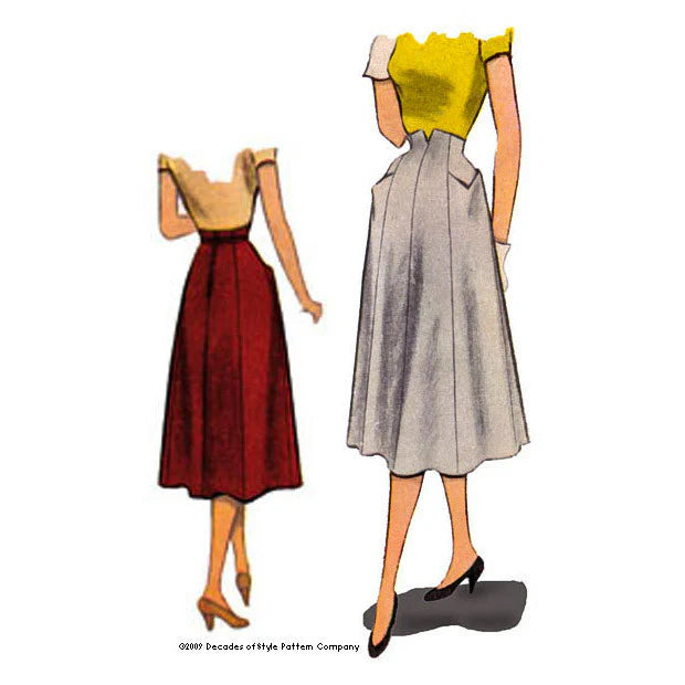 Decades of Style - #5004 1950s Gourmet Skirt - PDF and Printed Pattern