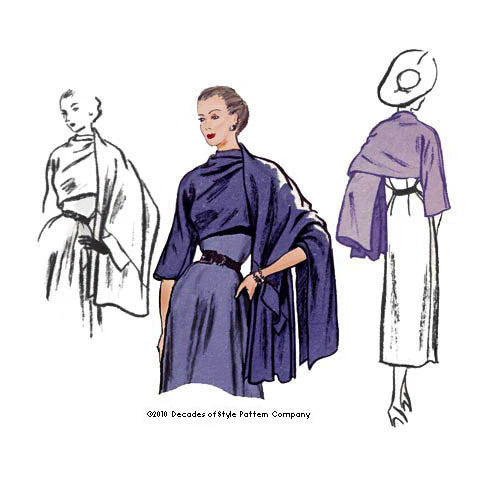 Decades of Style - #5006 1950s Stole - PDF and Printed Pattern