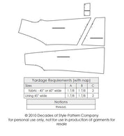 Decades of Style - #5006 1950s Stole - PDF and Printed Pattern