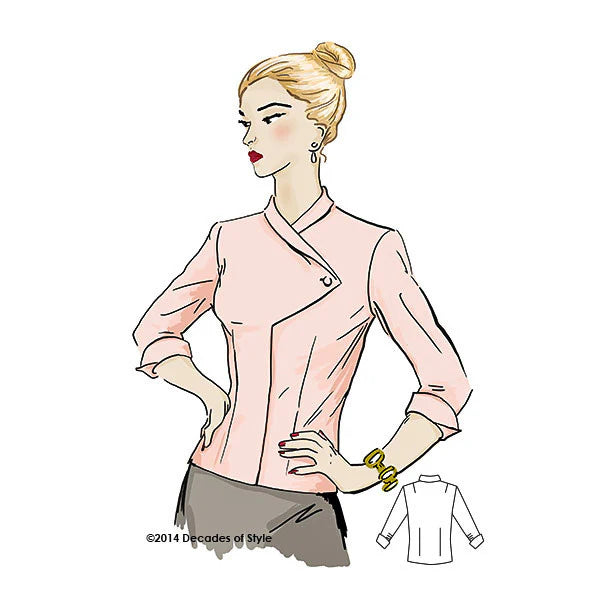Decades of Style - #5009 1950s Alicia Claire Blouse - PDF and Printed Pattern
