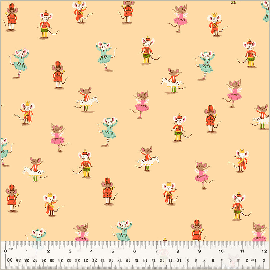Windham - Heather Ross - Studio Edit - Nutcracker Mice - Peach