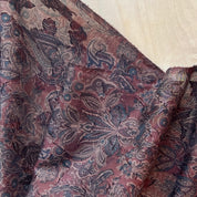 Hokkoh - Cotton Jacquard - Morris-esque Floral - Wine