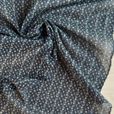 Hokkoh - Seersucker Cotton Lawn - Tiny Floral Stripe - Black