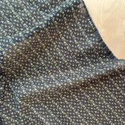 Hokkoh - Seersucker Cotton Lawn - Tiny Floral Stripe - Black