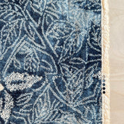 Hokkoh - Seersucker Cotton Lawn - Faux Kanoko Dot Leaves - Blue