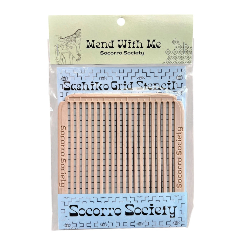 Socorro Society - Sashiko Grid Stencil - Various Colors