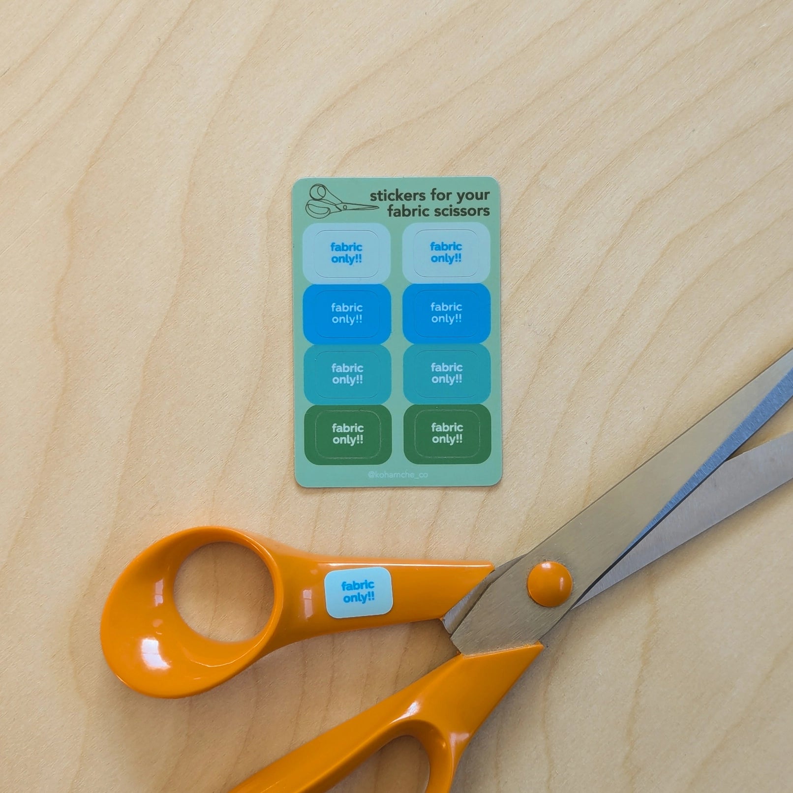 Kohamche - Stickers to Protect Your Fabric Shears