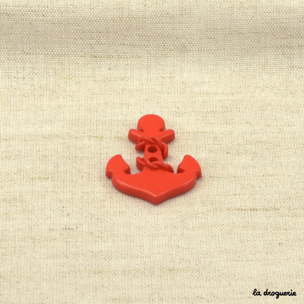 La Droguerie - Nylon 2 Hole Button - 33mm - La Marine Anchor