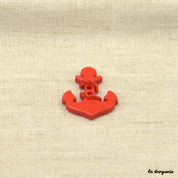 La Droguerie - Nylon 2 Hole Button - 33mm - La Marine Anchor