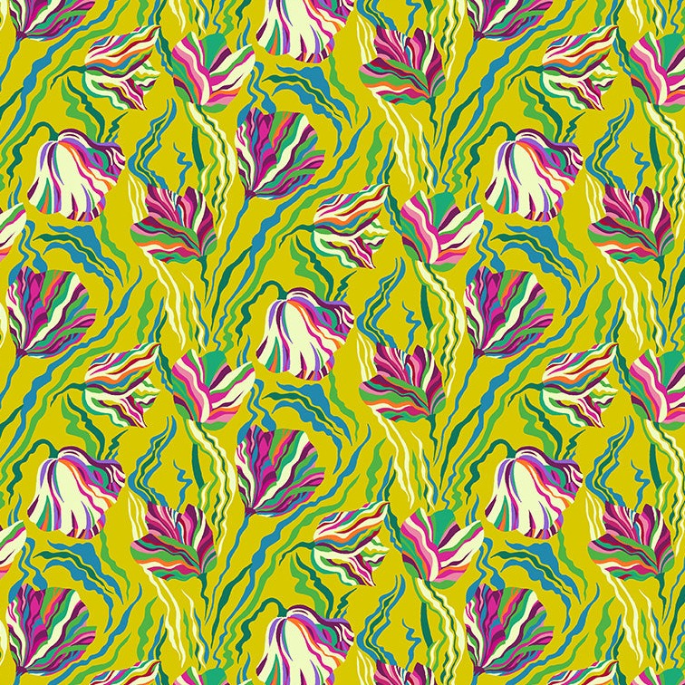 Windham - Botanica - Tulip - Chartruese fabric