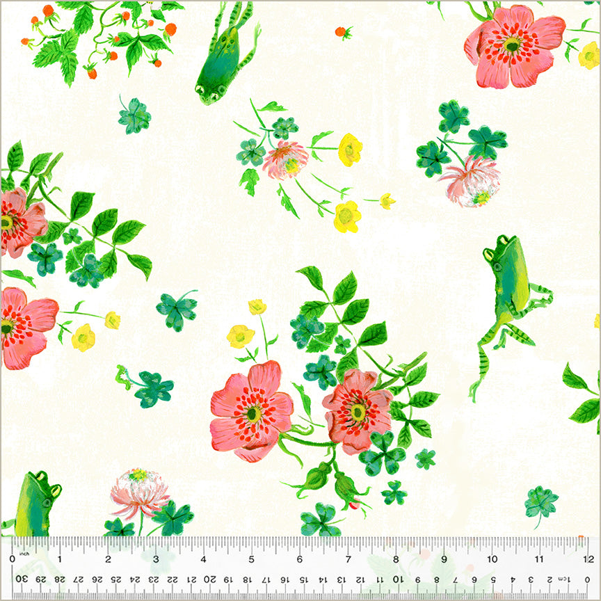 Anthology - Heather Ross By Hand - Frog Spring - White