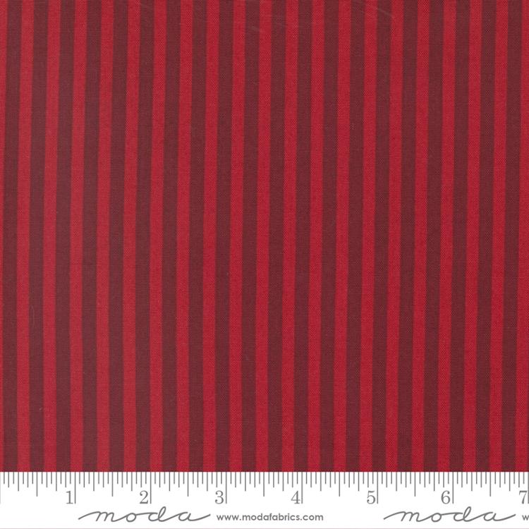 Moda - Jolly Good - Tidings Stripes - Cranberry