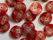 Textile Garden - Shell Buttons - Laser Flower - 18mm - Various Colors