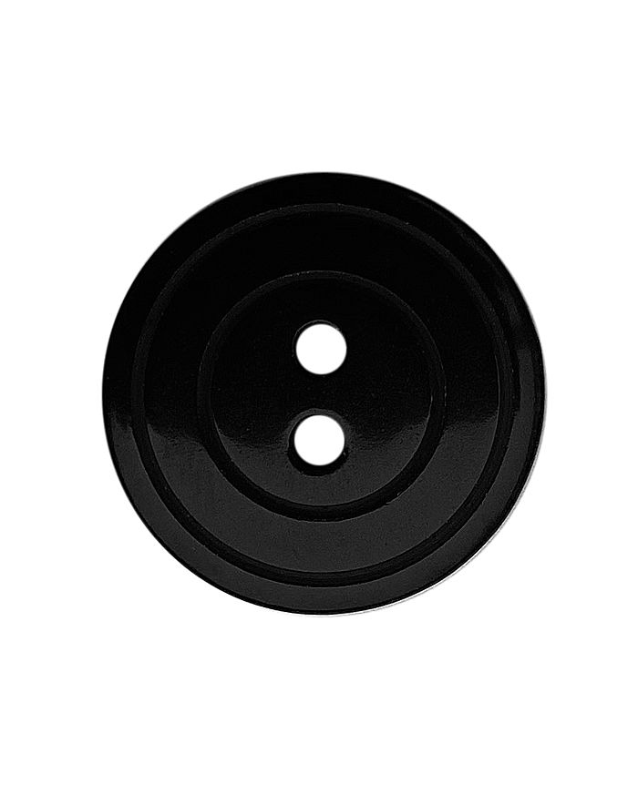 Dill- Shiny Pearl Effect Black Button - 15mm